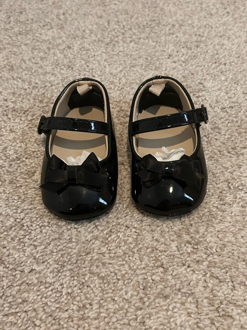 Baby Deer Black Patent Mary Jane Shoes